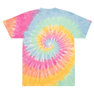 PUSH LOVE Oversized tie-dye t-shirt